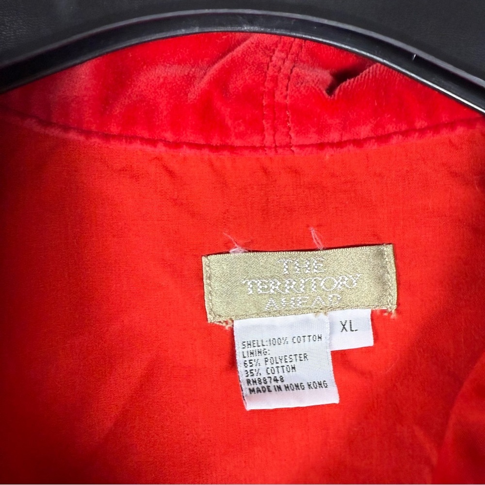 The Territory Ahead Velvet Red Botton Up Jacket Size XL - Picture 10 of 11
